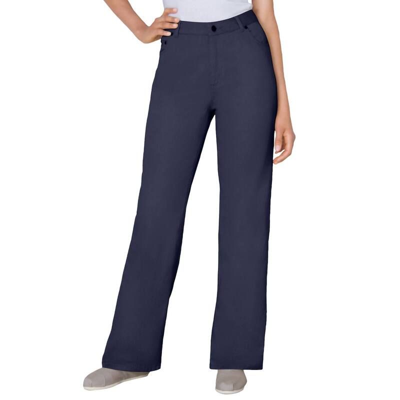 ウーマン ウィズイン レディース ボトムス デニムパンツ プラスサイズ プチ コットン ジーンズ Woman Within Plusize Petite Perfect Relaxed AllCotton Denim FivePocket Jeans Navy