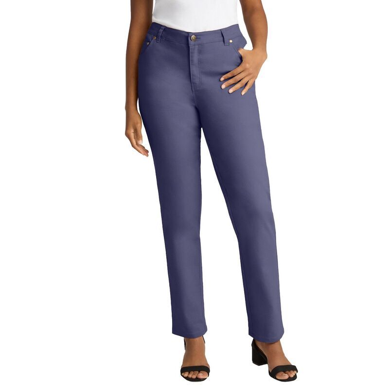 ジェシカロンドン レディース ボトムス デニムパンツ ストレート プラスサイズ Jessica London Womens Plusize True Fit Stretch Denim Straight Leg Jean Deep Dusk デニム
