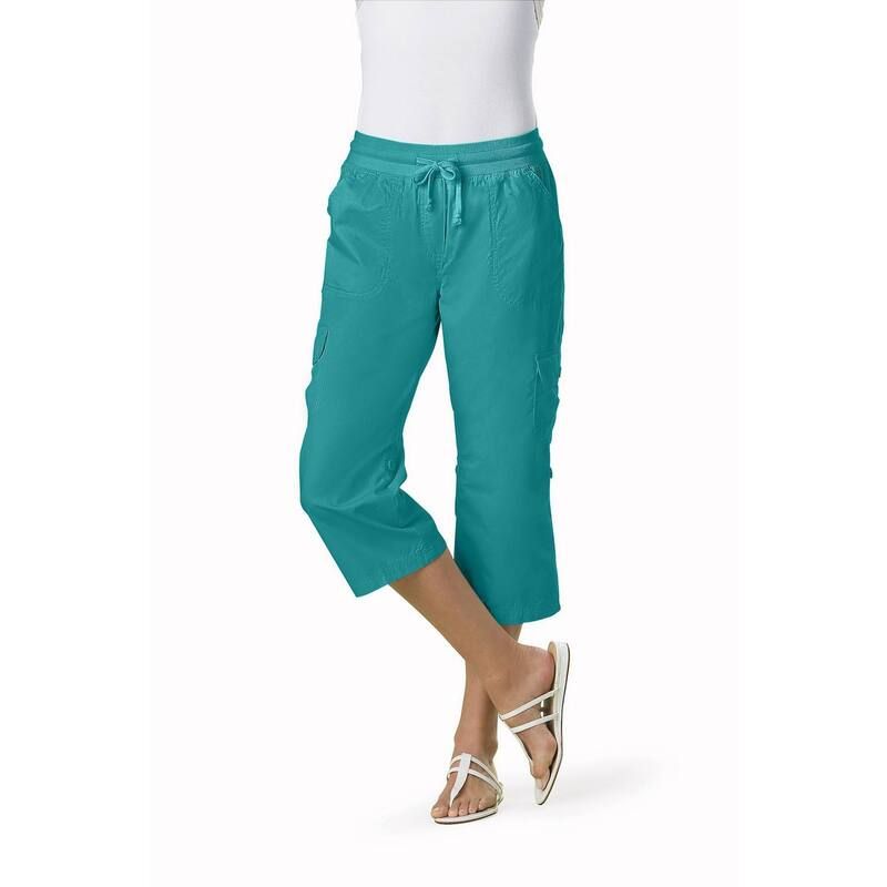 ウーマン ウィズイン レディース ボトムス カジュアルパンツ プラスサイズ プチ キャップ Woman Within Plusize Petite Convertiblength Cargo CapriBermuda Waterfall