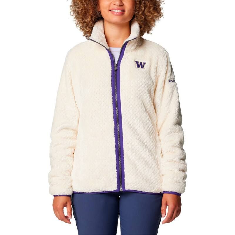 コロンビア レディース アウター ジャケット・ブルゾン Womens Columbia Cream Washington Huskies Fireside II Sherpa FullZip Jacket Wsh Beige ベージュ