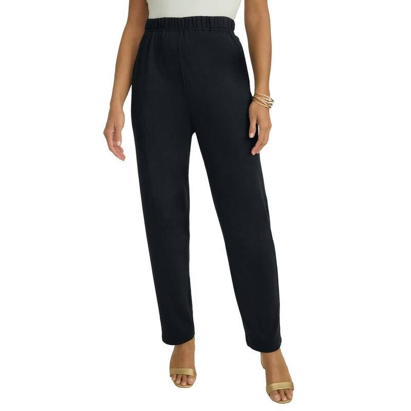 ジェシカロンドン レディース ボトムス カジュアルパンツ ストレート プラスサイズ Jessica London Womens Plusize Soft Ease Straight Leg Pant Black ブラック