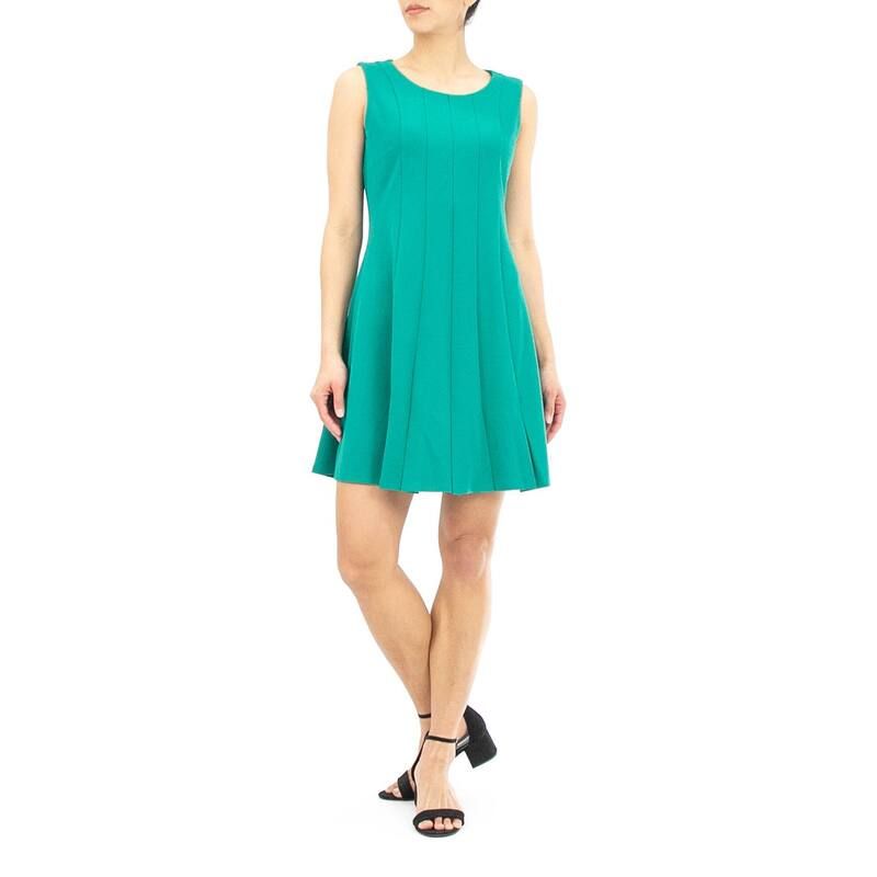 ニナレオナルド レディース トップス ワンピース プリーツ Womens Nina Leonard Pleated Sheath Dress Kelly Green グリーン