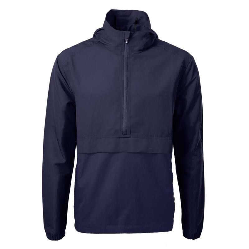 カッターアンドバック レディース アウター ジャケット・ブルゾン ニット Cutter Buck Charter Eco Knit Recycled Mens Anorak Jacket Navy Blue ネイビー