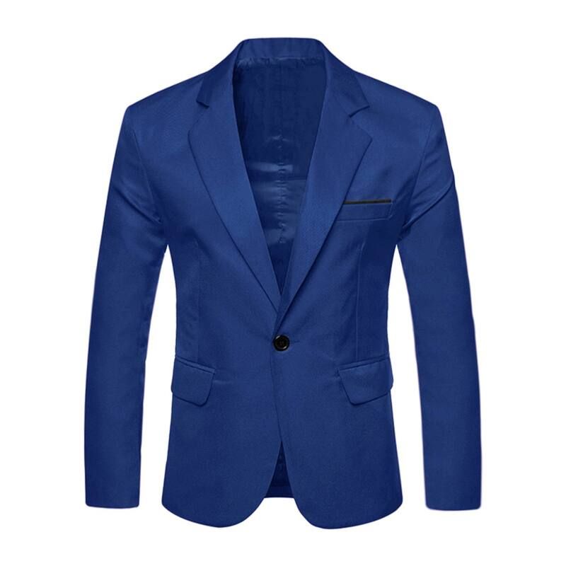 Lars Amadeus レディース アウター ジャケット・ブルゾン スリムフィット ブレザー Lars Amadeus Mens Businesslim Fit One Button Dress Formal Blazer Navy Blue ネイビー