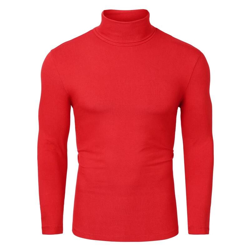 Lars Amadeus レディース トップス Tシャツ スリムフィット タートルネック Lars Amadeus Mens Pullover Turtle Neck Long Sleevestretchy Slim Fitops Red レッド