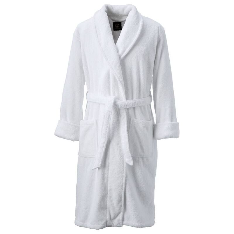 ランズエンド レディース アンダーウェア ナイトウェア パイル Mens Lands End CalfLength Turkish Terry Robe White ホワイト