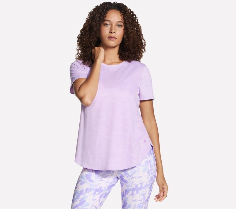 スケッチャーズ レディース トップス Tシャツ Womenskechers GOWALK GODRI SWIFTunic Lilac Haze Heather ヘザー