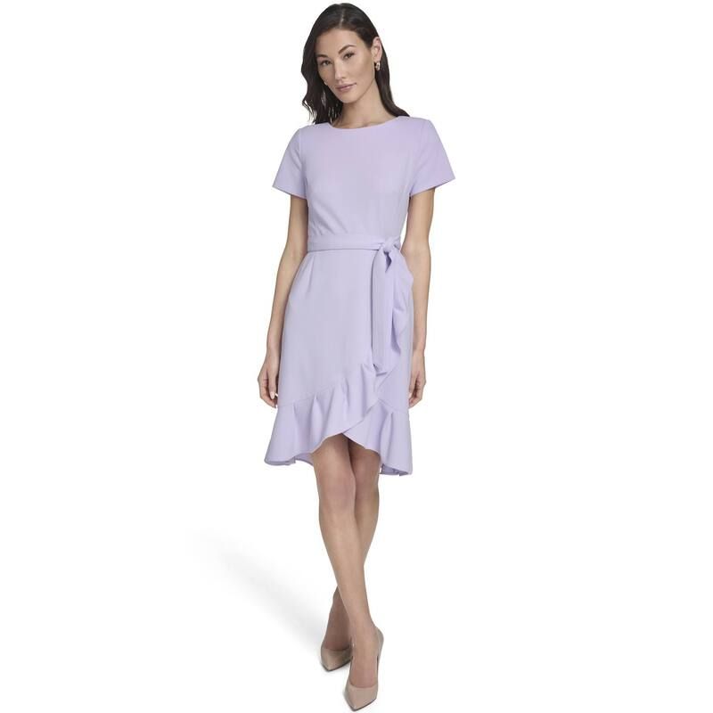 アンドリューマーク レディース トップス ワンピース ミニ Womens Andrew Marc Flounce Hemini Dress Opal