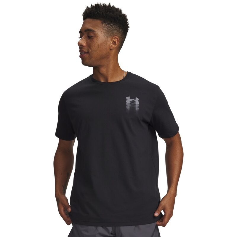 アンダーアーマー レディース トップス Tシャツ ロゴ Mens Under Armour Blur Logo Short Sleeve Tee Black ブラック