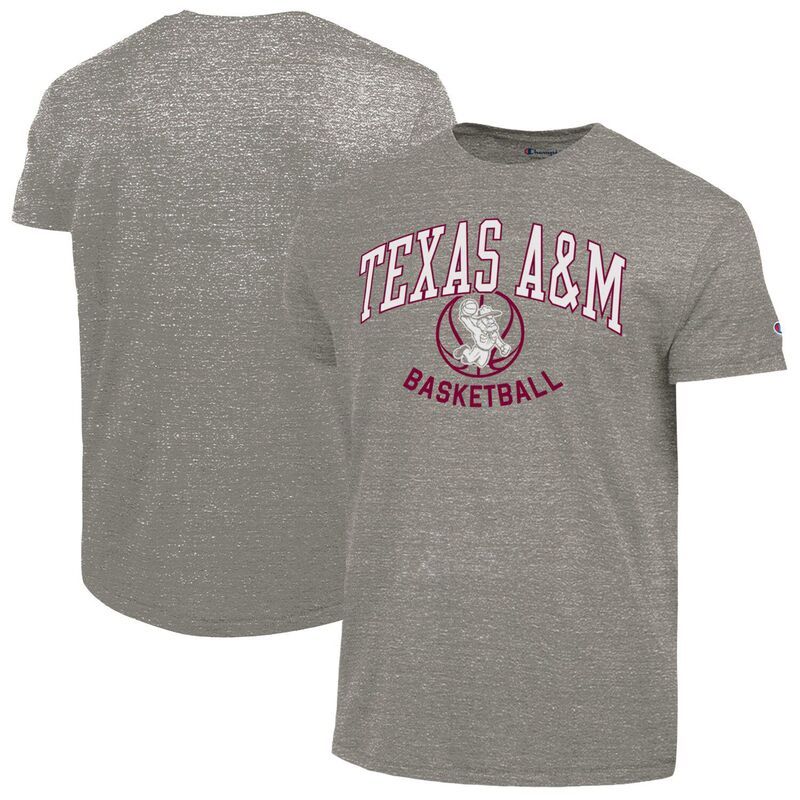 チャンピオン レディース トップス Tシャツ Mens Champion Gray Texas AM Aggies Ol Sarge Basketball TriBlend TShirtam Grey グレー