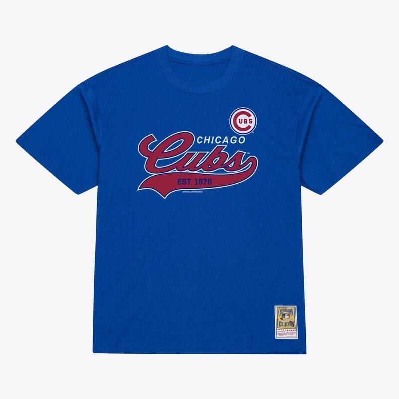 ミッチェルネス レディース トップス Tシャツ Mens Mitchell Ness Royal Chicago Cubscript Sweep Arch TShirt Cublue ブルー