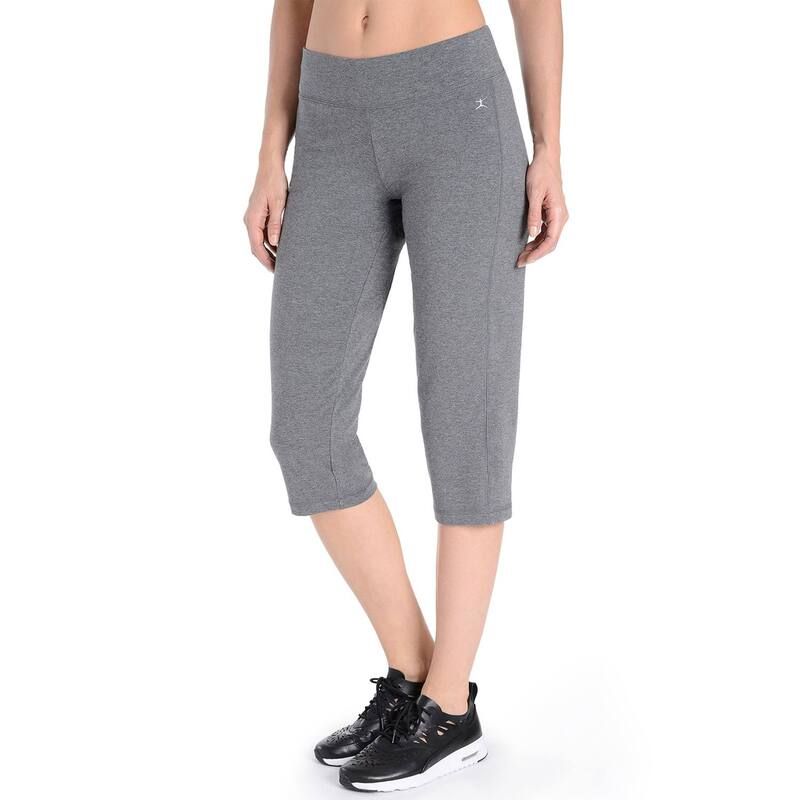 ダンスキン レディース ボトムス カジュアルパンツ キャップ ハイウエスト Womens Danskin HighWaist Yoga Capris Charcoal Gray Heather チャコール