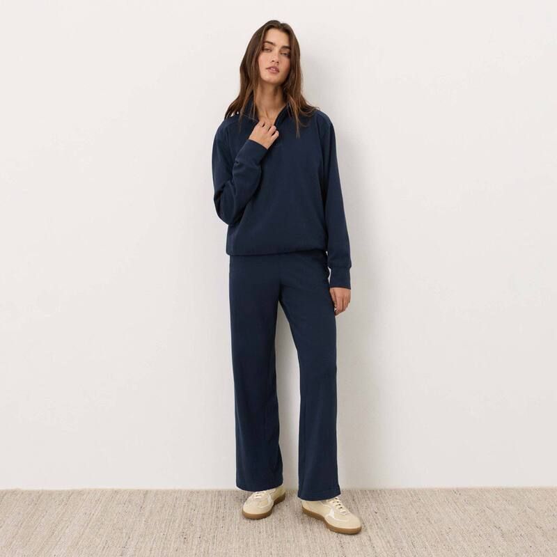 パクト レディース アウター ニット・セーター ハーフジップ Pact CloudKnit Half Zip Navy ネイビー