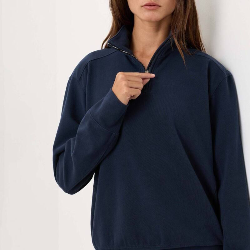 パクト レディース アウター ニット・セーター ハーフジップ Pact CloudKnit Half Zip Navy ネイビー