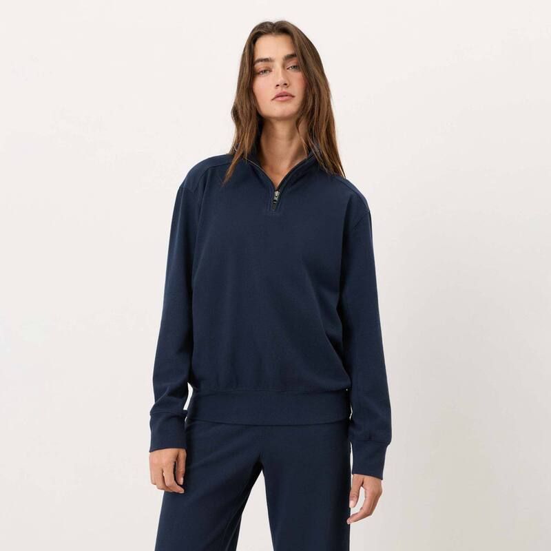 パクト レディース アウター ニット・セーター ハーフジップ Pact CloudKnit Half Zip Navy ネイビー