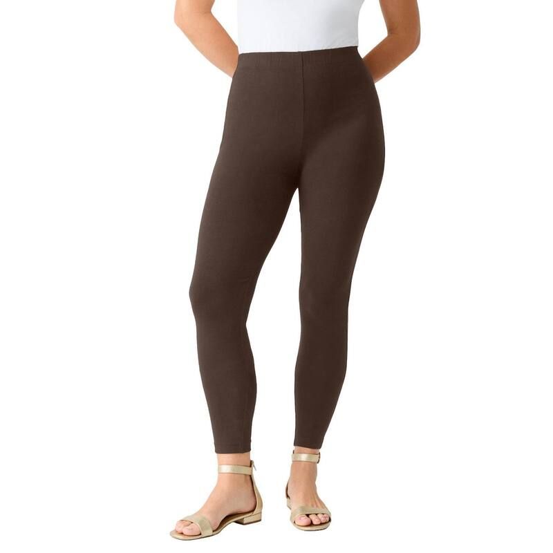 ロアマンズ レディース ボトムス カジュアルパンツ プラスサイズ トール アンクル Roamans Womens Plusize Tall Plusize Anklength Essential Stretch Legging Chocolate チョコレート