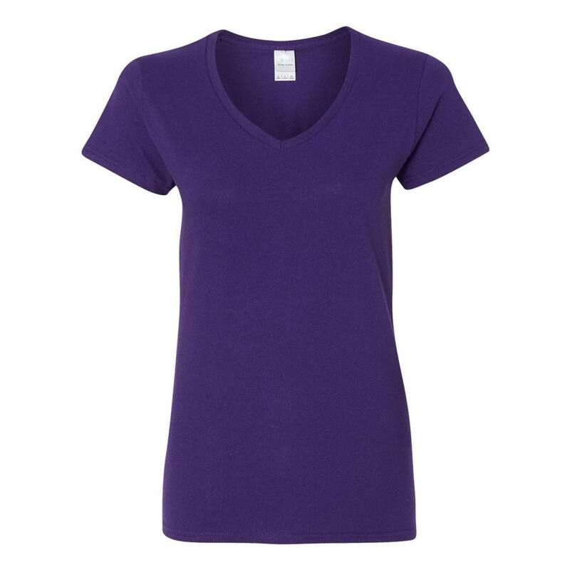 ギルダン レディース トップス Tシャツ Vネック コットン Gildan Heavy Cotton Womens VNeck TShirt Purple パープル 6,190円