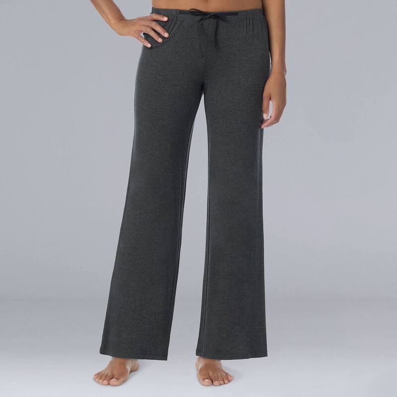 ヴェラウォン レディース アンダーウェア ナイトウェア プチ パンツ Petite Size Simply Vera Wang Basic Luxury Pajama Pants Charcoal チャコール