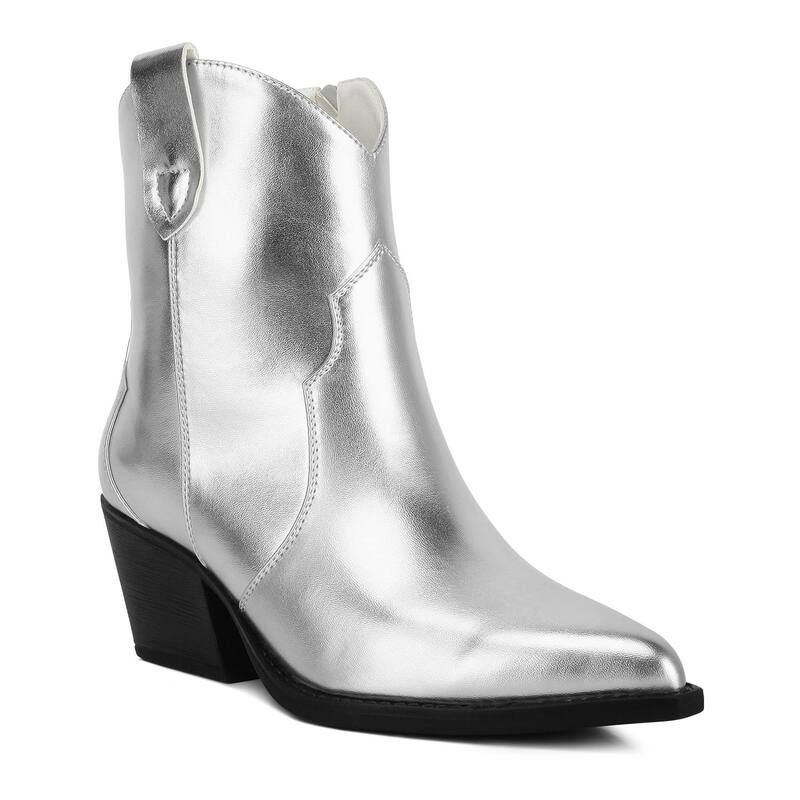 ロンドンラグ レディース シューズ ブーツ・レインブーツ トール レザー フェイクレザー London Rag Wales Ott Womens Metallic Faux Leather Bootsilver シルバー
