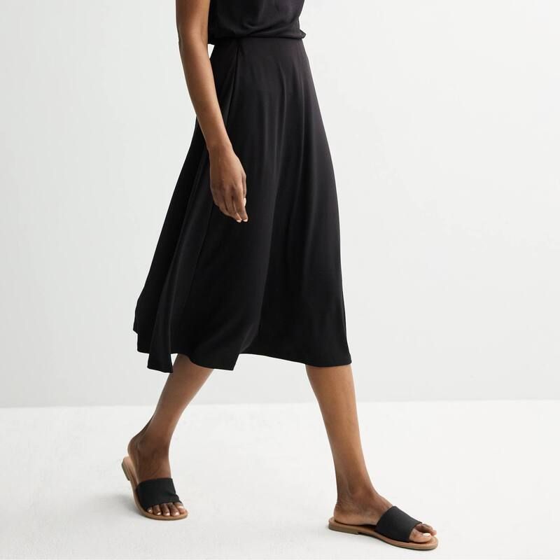 ナインウェスト レディース ボトムスカート プチ ミディ Petite Nine West Midi Skirt Mineral Black ブラック