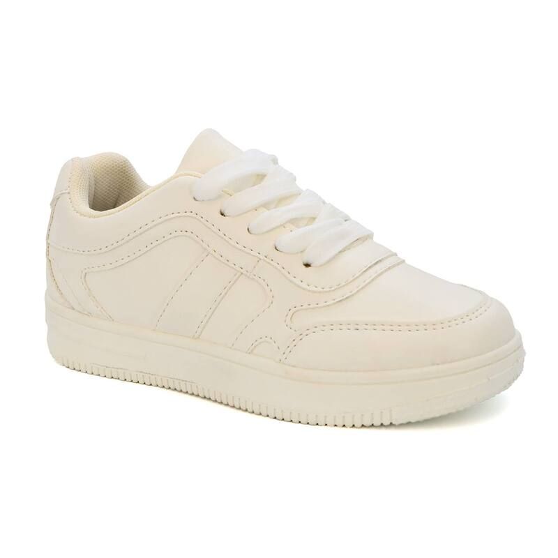 ヨキ レディース シューズ スニーカー レース Yoki Brimb Little Kids Girls LaceUp Studded Casual Sneakers White ホワイト