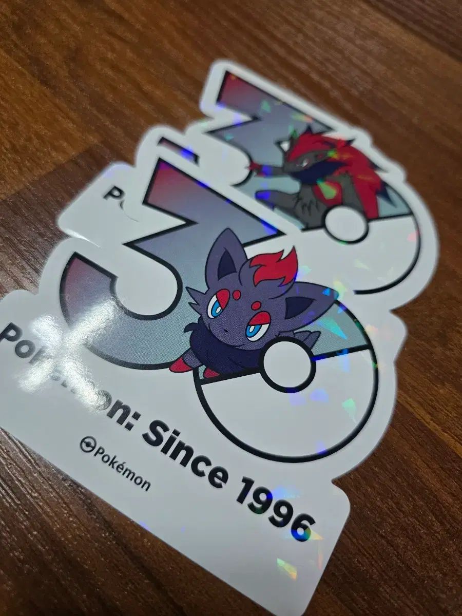 ポケットモンスター 30周年 ステッカー ゾロア ゾロアーク 進化 セット