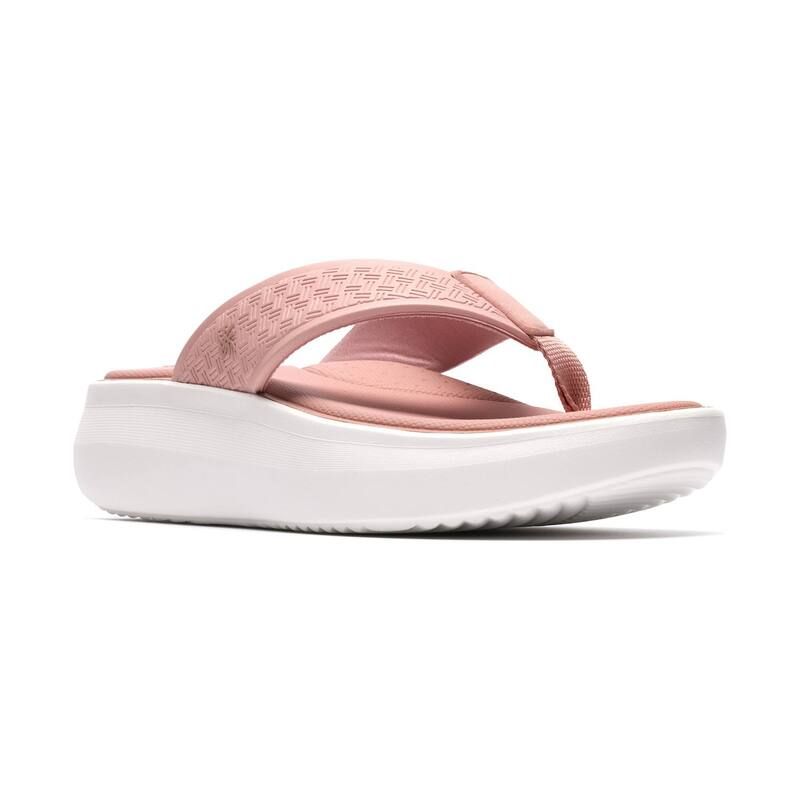 クラークス レディース シューズ サンダル Clarks Cloudsteppersolevana Post Womens Cushioned Flip Flops Dusty Pink ピンク