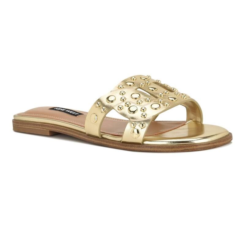 ナインウェスト レディース シューズ サンダル Nine West Gomaz WomenslipOn Casual Sandals Gold ゴールド