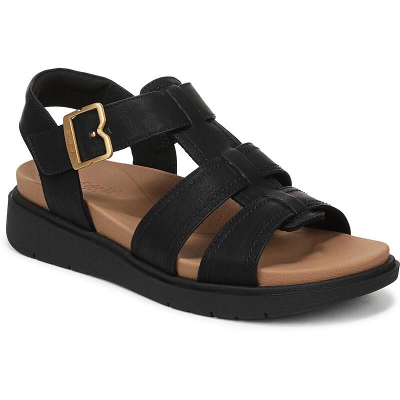 ドクター・ショール レディース シューズ サンダル レザー フェイクレザー Dr Scholls Penny Fisherman Womens Faux Leather Sandals Black ブラック