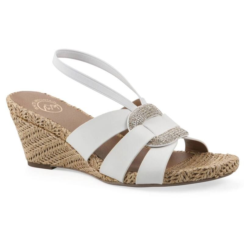 ホワイトマウンテン レディース シューズ サンダル White Mountain Atavi Womens Wedge Sandals White Smooth ホワイト
