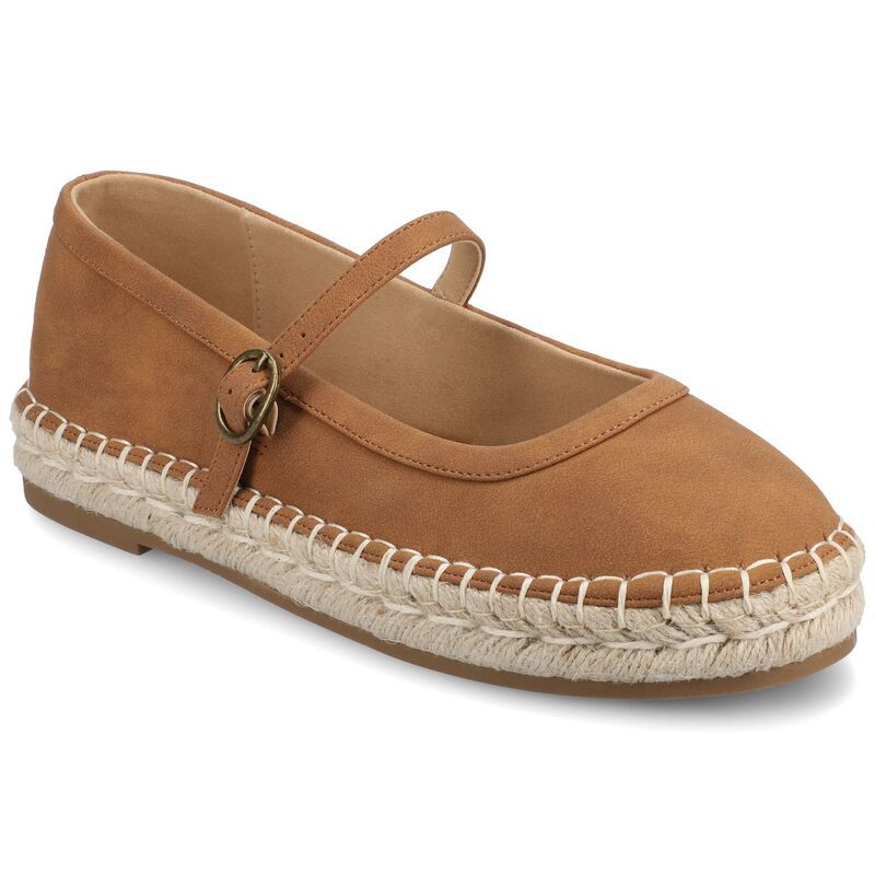ジャーニー レディース シューズ サンダル Journee Kenzie Round Toespadrille Womens Mary Janes Tan タン