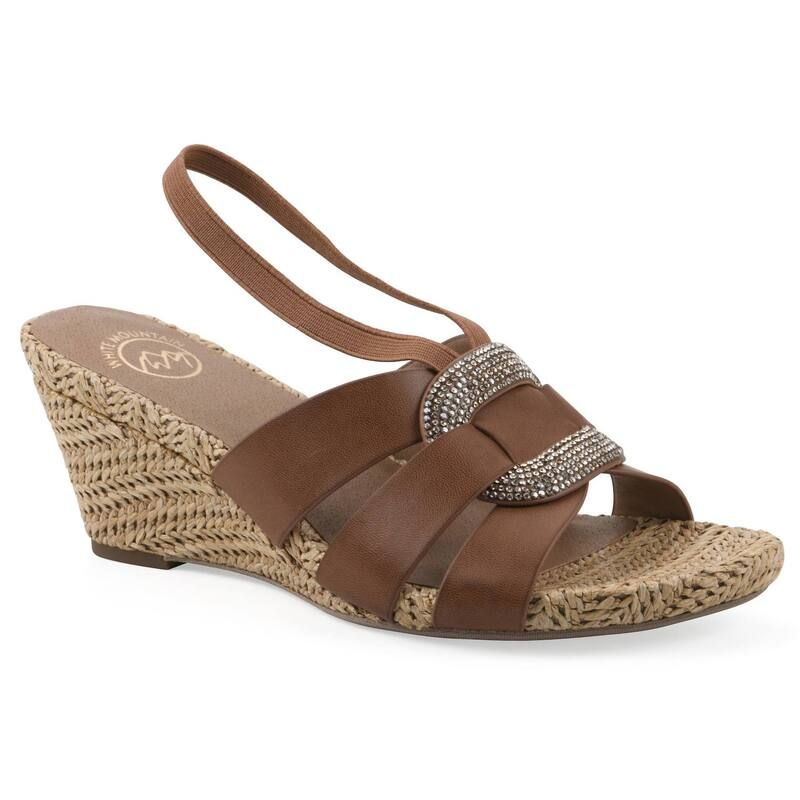 ホワイトマウンテン レディース シューズ サンダル White Mountain Atavi Womens Wedge Sandals Dark Tan Smooth タン 12,586円