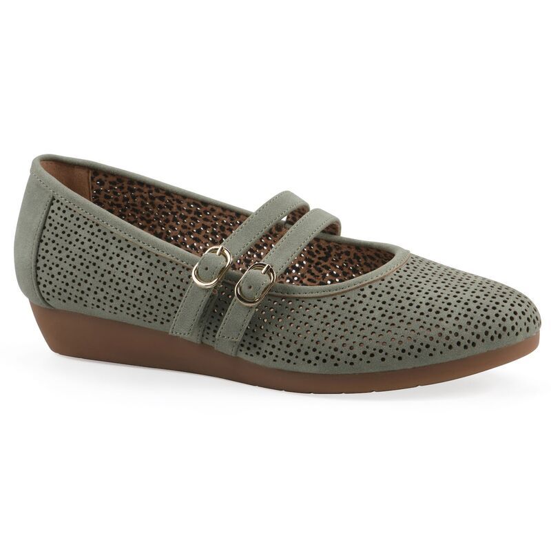 クリフバイホワイトマウンテン レディース シューズ サンダル Cliffs by White Mountain Rivian Womens Mary Janes with Round Toe Adjustable Strap Sage Nubuck セージ