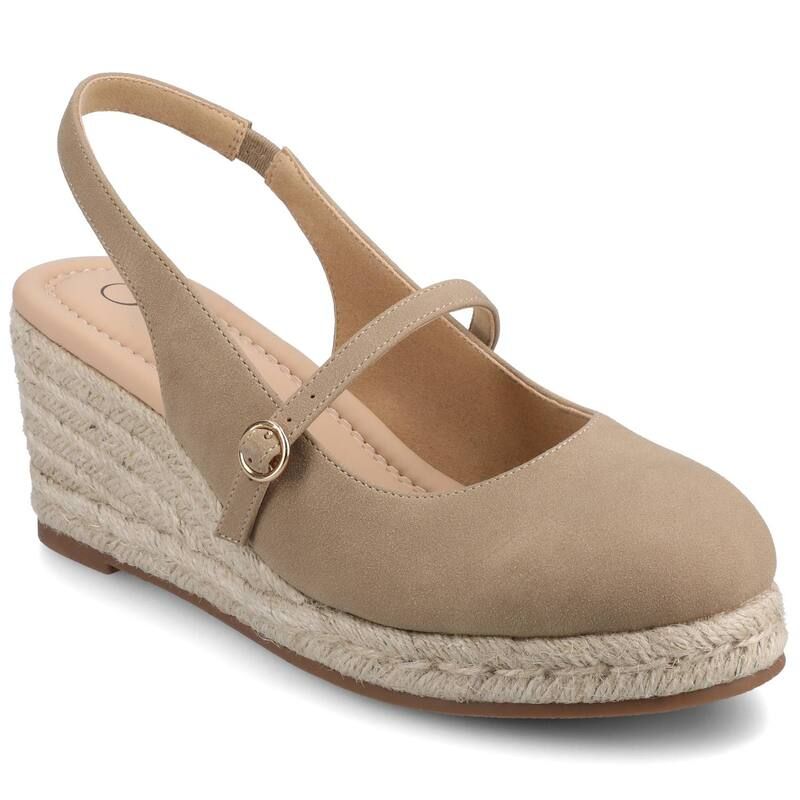 ジャーニー レディース シューズ サンダル アンクル Journee Asmyna Wedge Ankle Strap Round Toe Womens Espadrille Shoesand サンド