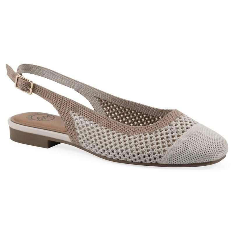 ホワイトマウンテン レディース シューズ サンダル White Mountain Bonie Womenslingback Flats Cream Tan Multi クリーム