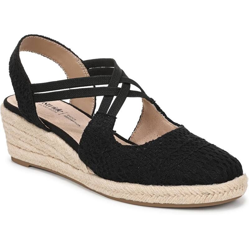 ライフストライド レディース シューズ サンダル LifeStride Patience Womens Wedge Shoes Black ブラック