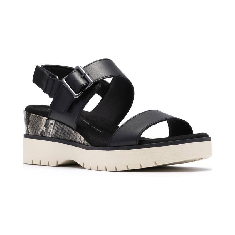 クラークス レディース シューズ サンダル Clarks Diaz Rose Womens Wedge Sandals Black ブラック