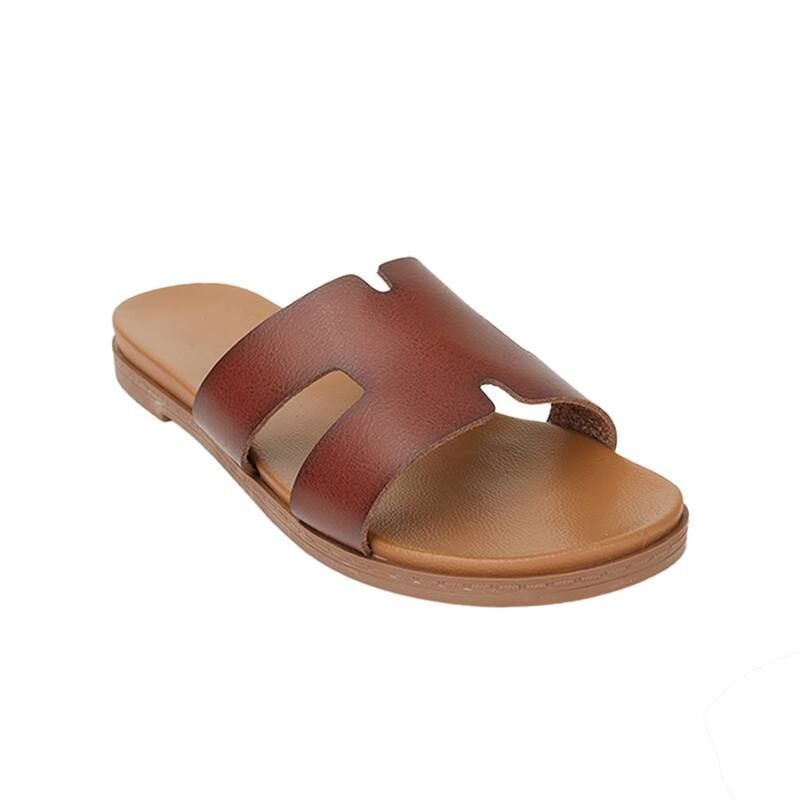 ヨキ レディース シューズ サンダル Yoki Doreen05 WomenslipOn HBand Sandal Slide Cognac