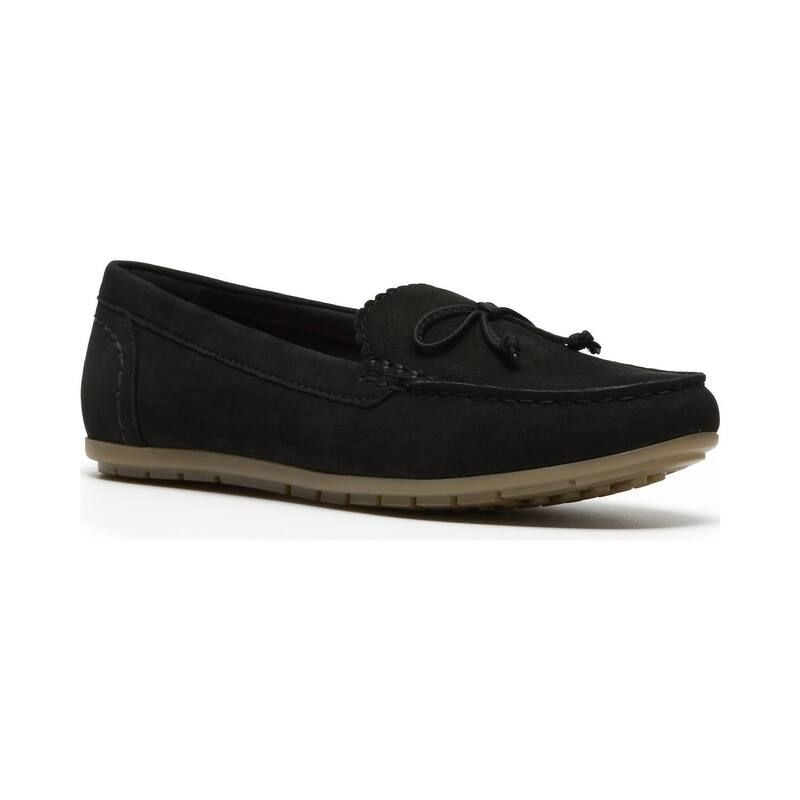 クラークス レディース シューズ Clarks Elliotte Sail WomenslipOn Moccasins Black Nubuck ブラック