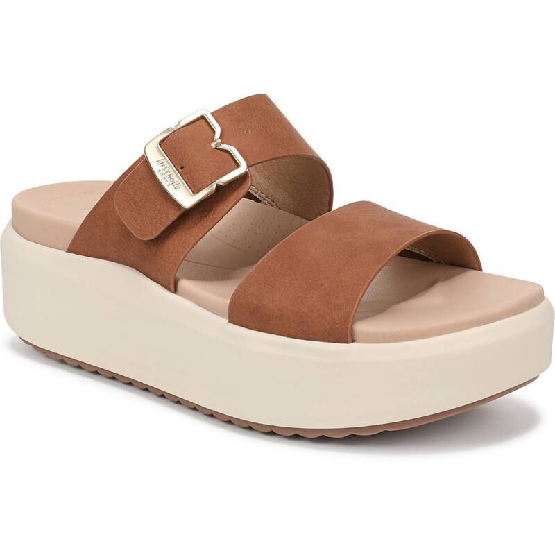 ドクター・ショール レディース シューズ サンダル レザー フェイクレザー Dr Scholls All Time Max Womens Faux Leather Slide Sandals Honey