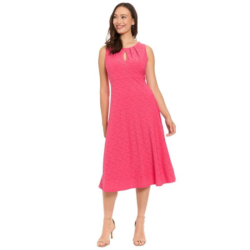 ロンドンタイムス レディース トップス ワンピース プチ ミディ Petite London Times Keyhole Midi Dress Pink ピンク 20,146円
