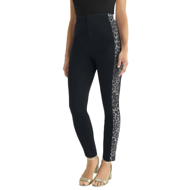 ジェシカロンドン レディース ボトムス カジュアルパンツ プラスサイズ コットン キャップ Jessica London Womens Plusizeveryday Stretch Cotton Capri Legging Black Painterly ブラ