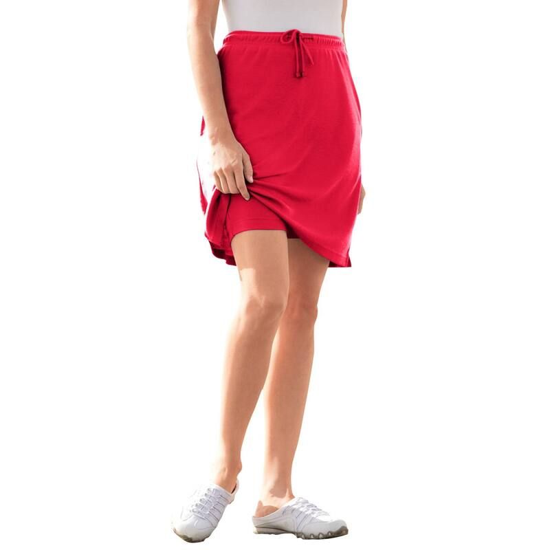 ウーマン ウィズイン レディース ボトムスカート プラスサイズ ニット Woman Within Plusize Sport Knit Skort Vivid Red レッド