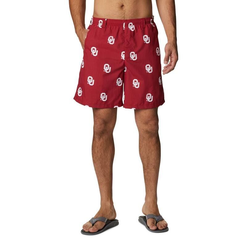 コロンビア レディース ボトムス ハーフパンツ・ショーツ プリント Mens Columbia Crimson Oklahoma Sooners Backcast III Printed Short Okl Red レッド
