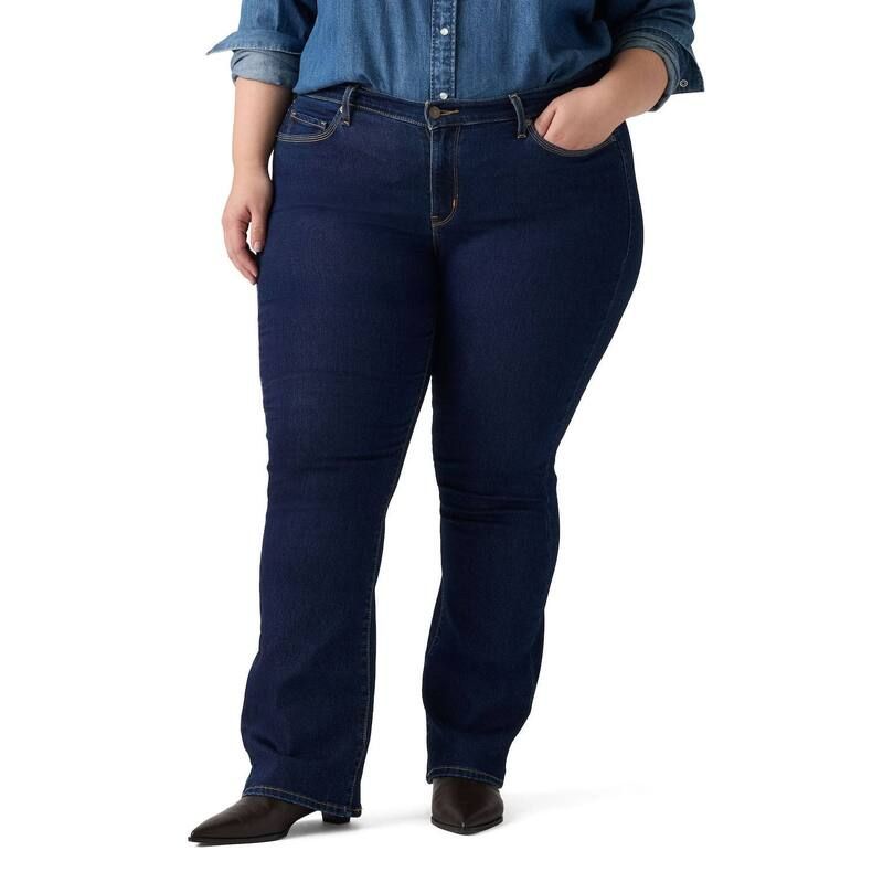 リーバイス レディース ボトムス デニムパンツ ブーツカット プラスサイズ ブーツ ジーンズ Plusize Levis Classic Bootcut Jeans Outside The Screen