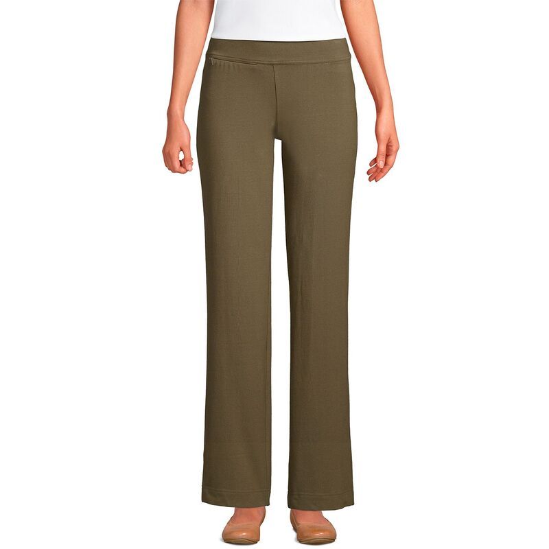 ランズエンド レディース ボトムス カジュアルパンツ Womens Lands End Starfish StraightLeg PullOn Pants Forest Moss フォレスト