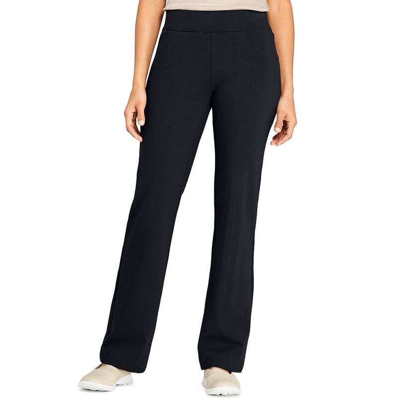 ランズエンド レディース ボトムス カジュアルパンツ Womens Lands End Starfish StraightLeg PullOn Pants Black ブラック