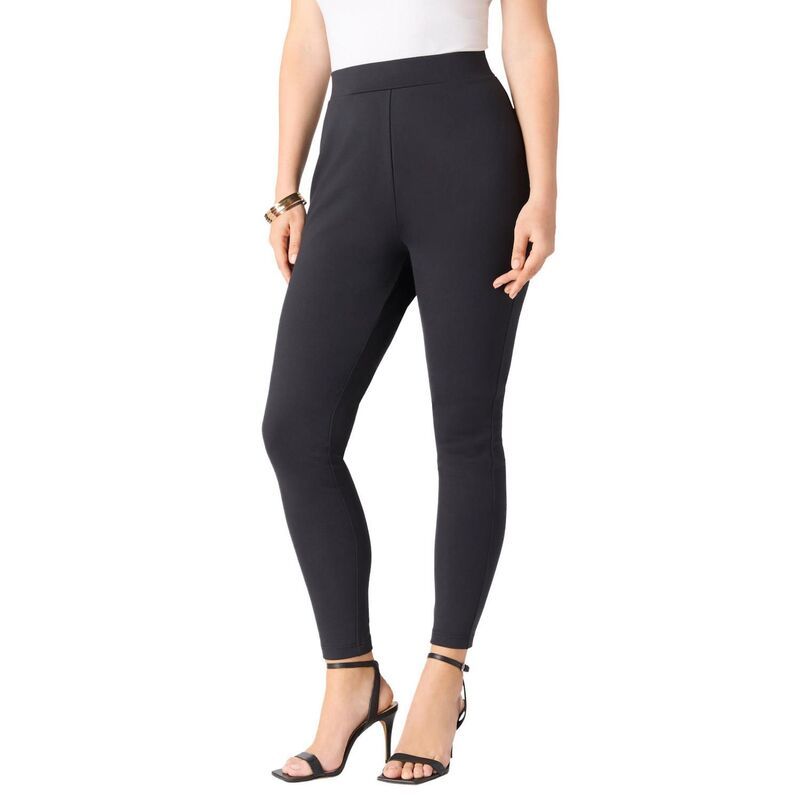ロアマンズ レディース ボトムス カジュアルパンツ プラスサイズ Roamans Womens Plusize Ultimate Ponte Legging Black ブラック