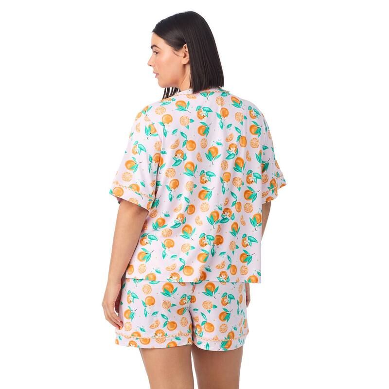 クドルドッズ レディース アンダーウェア ナイトウェア プラスサイズ Plusize Cuddl Dudshort Sleeve Pajama Top Pajama Boxer Short Set Blue Gardening Dogs ブルー
