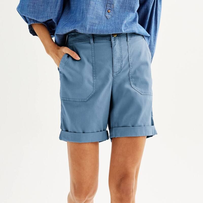 ソノマ レディース ボトムス ハーフパンツ・ショーツ ショートパンツ Womensonoma Goods For Life Utility Bermuda Shorts Harper Blue ブルー